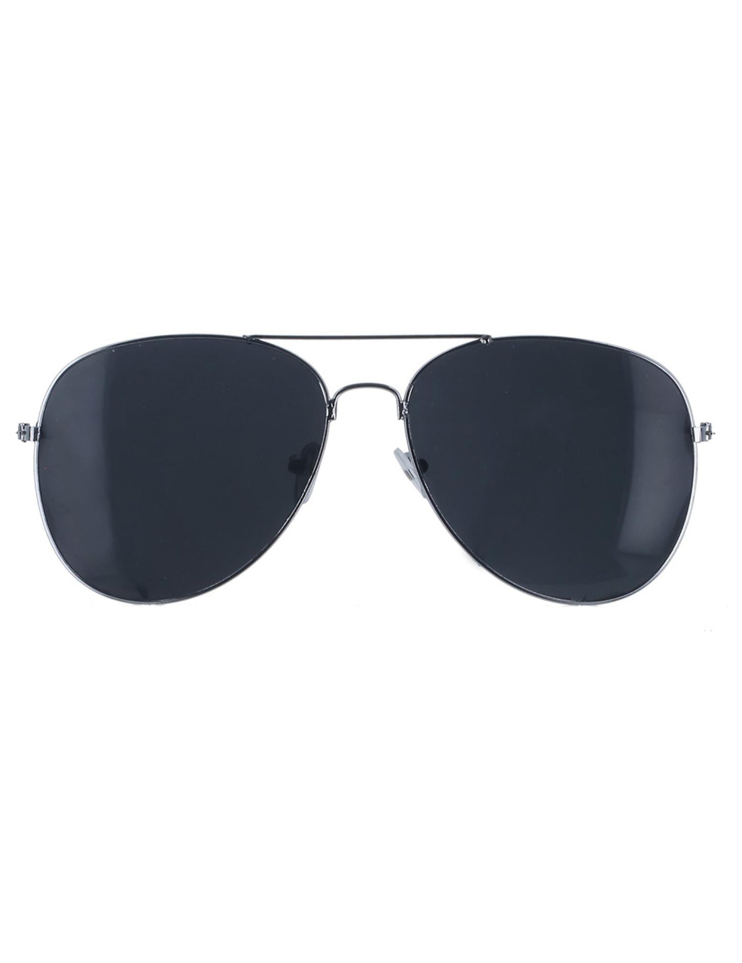 Sluneční brýle pilotů se stříbrným rámečkem pro dospělé v černé barvě