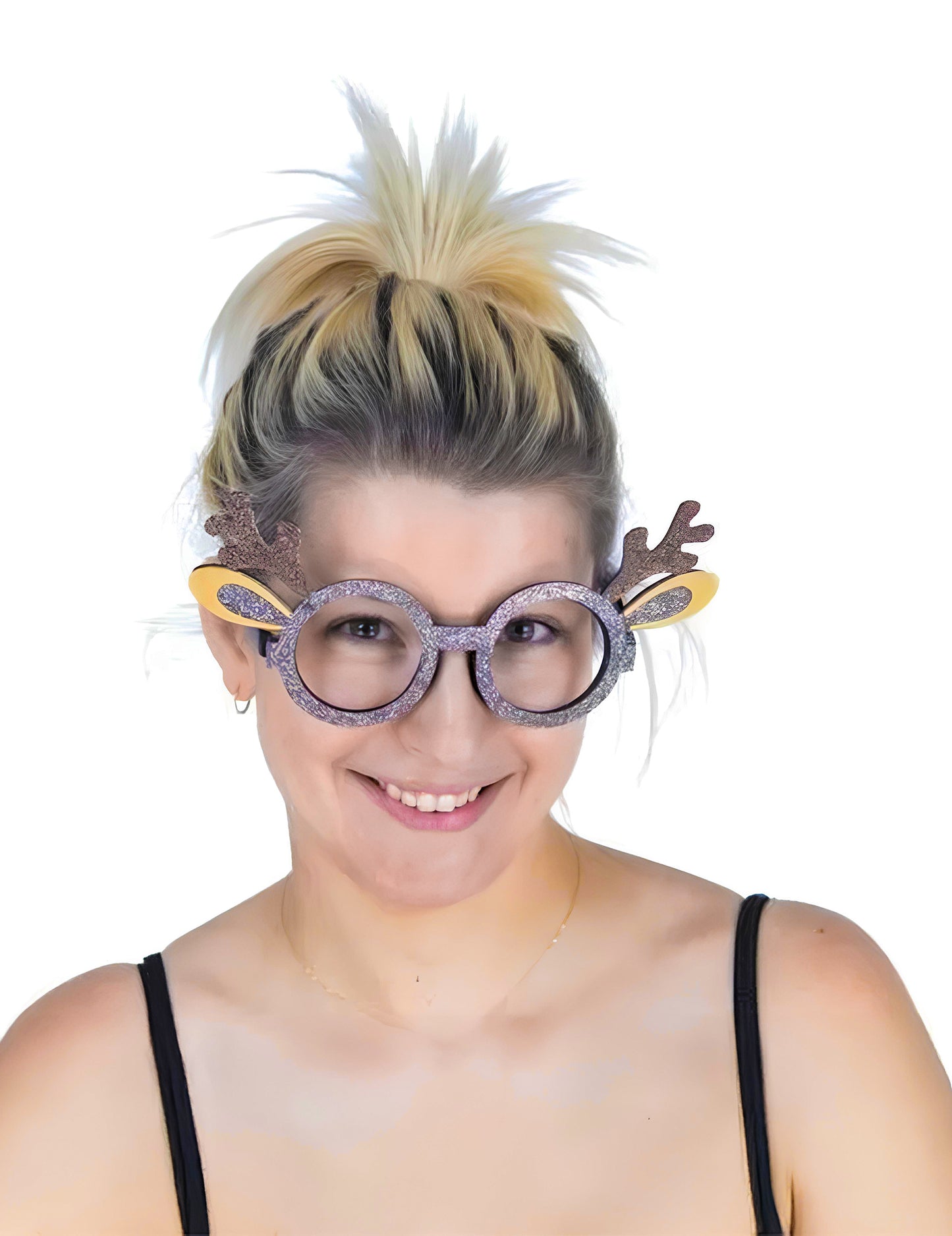 Brýle pro dospělé s třpytivým sobíkem