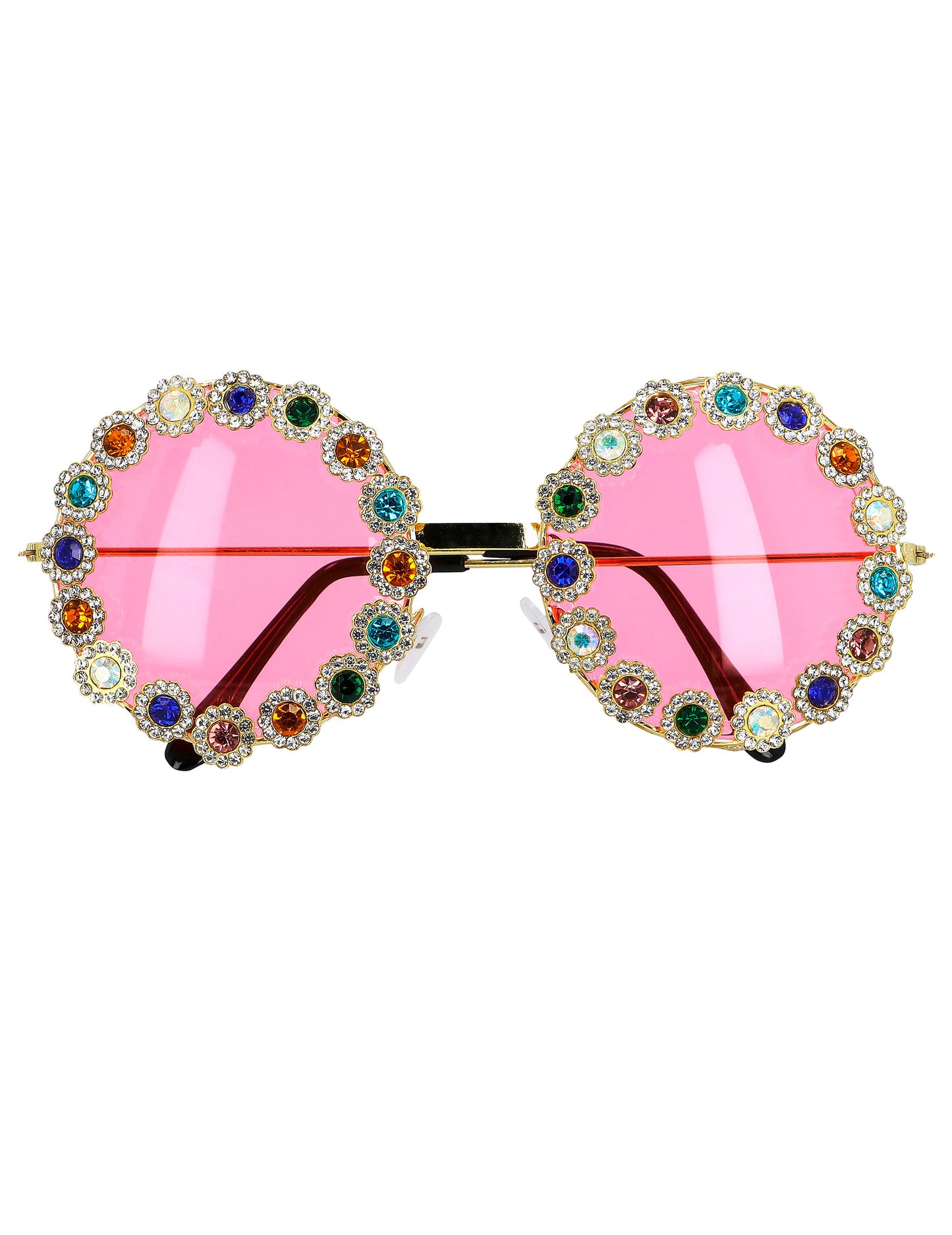 Kulaté brýle pro dospělé s barevnými kamínky