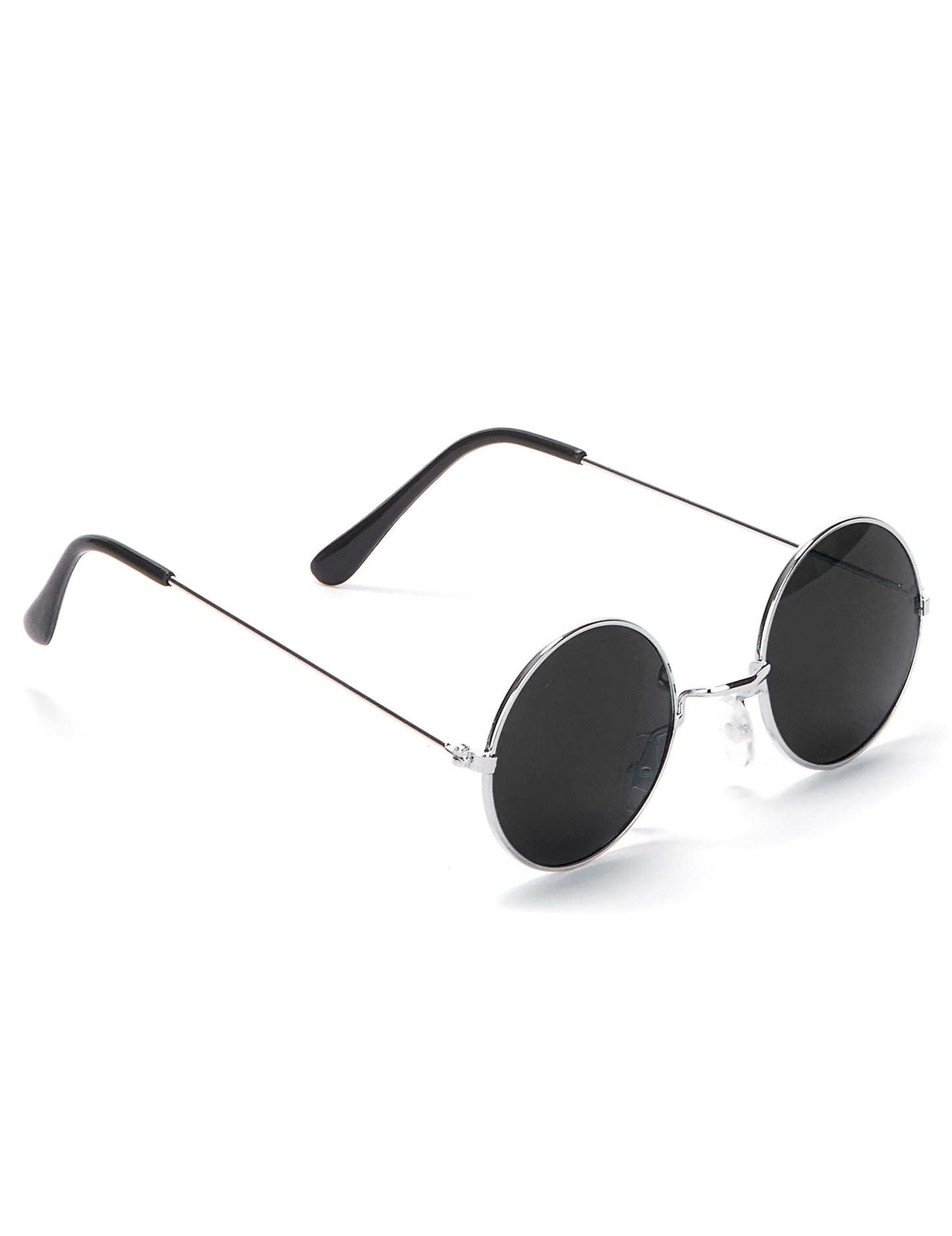 Schwarze runde Hippie-Brille für Erwachsene