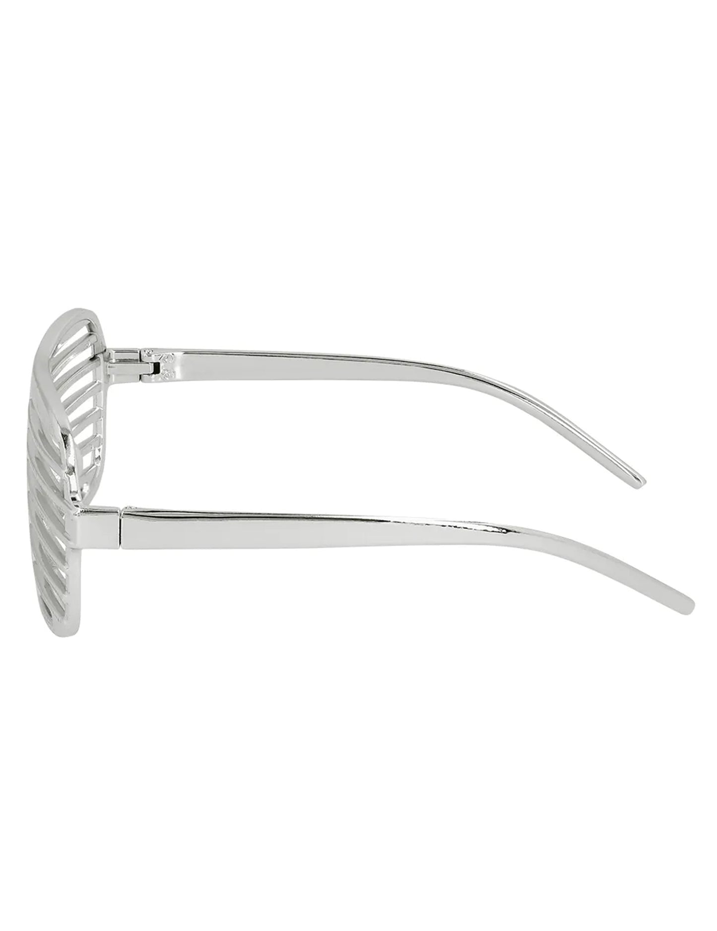 Stříbrné žebrované brýle pro dospělé