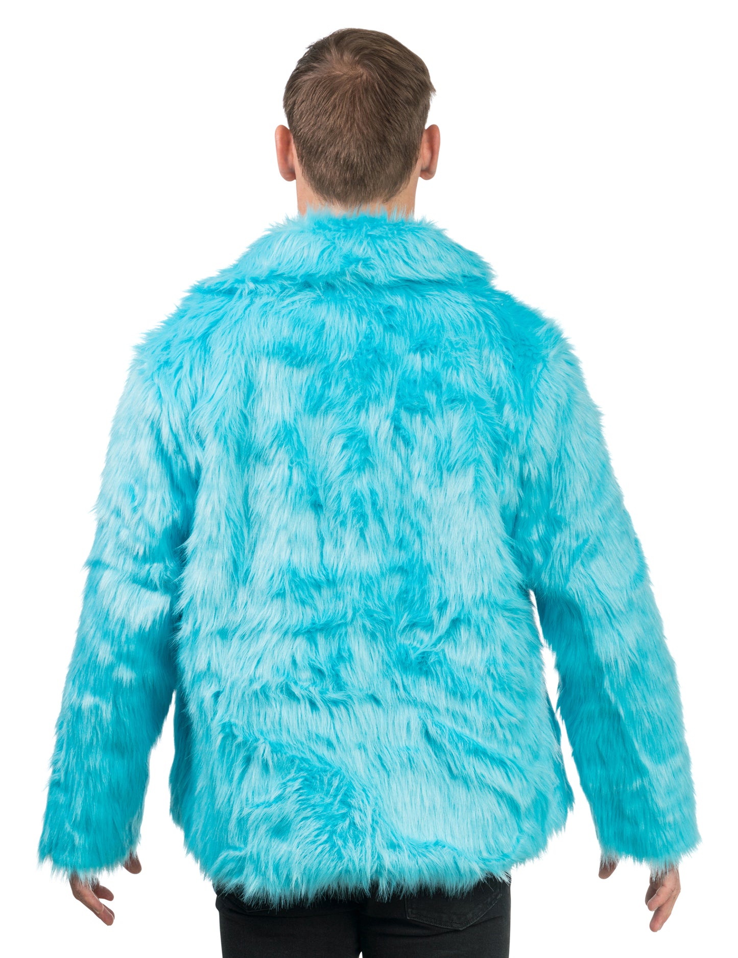 blauer Kunstpelzmantel für Erwachsene