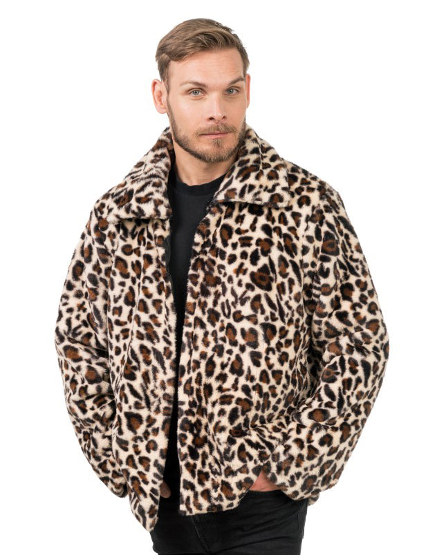 Dospělý leopardí umělý kožich