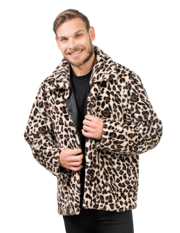 Dospělý leopardí umělý kožich