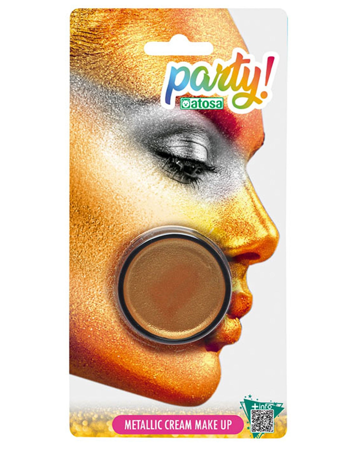Zlatý kovový make -up