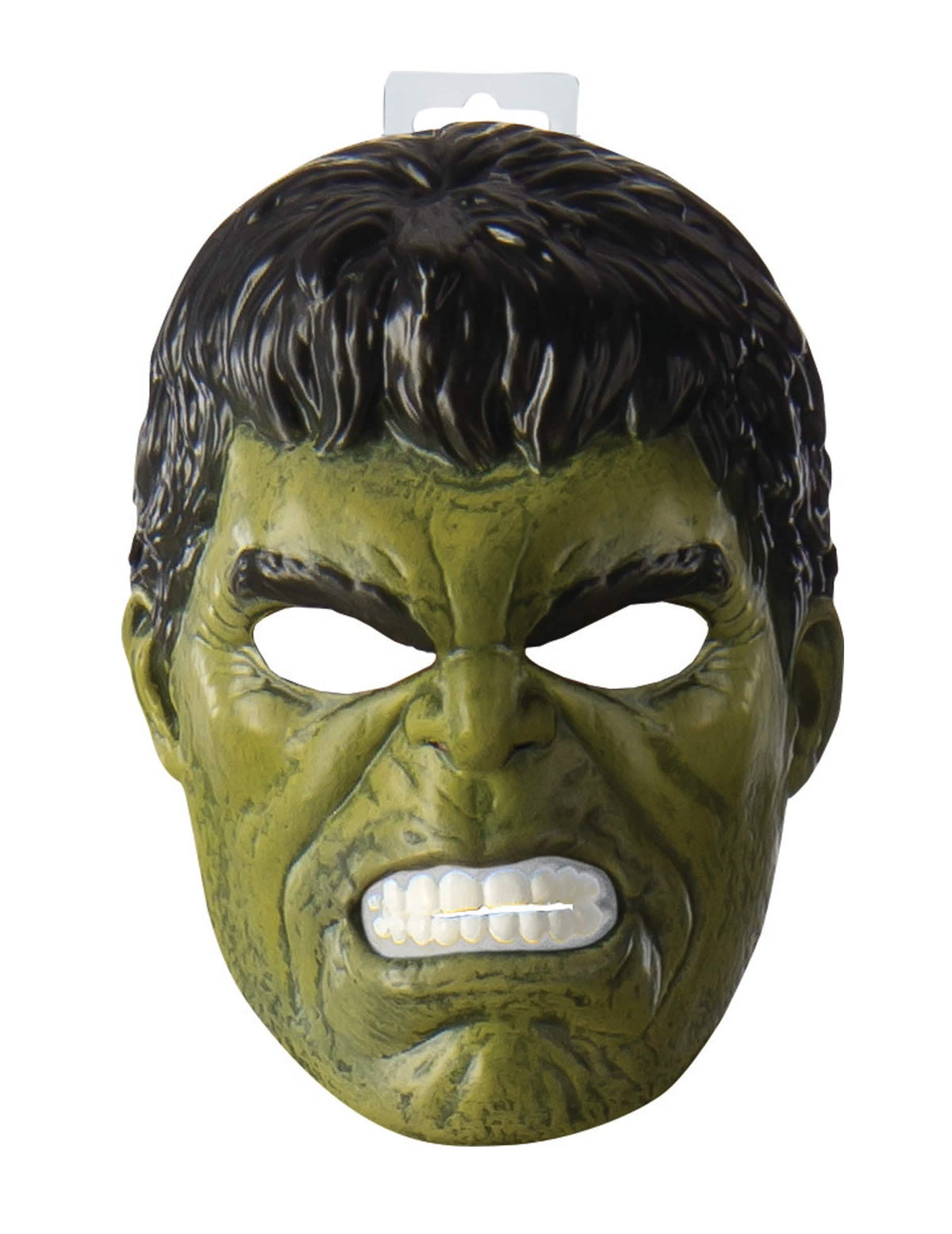 Čelní pohled na půlmasku Hulk