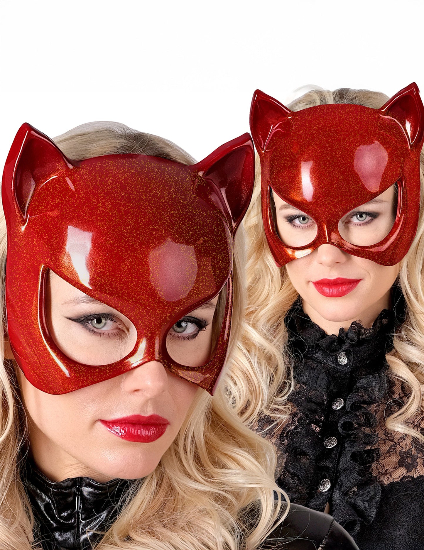 Masque chat rouge adulte