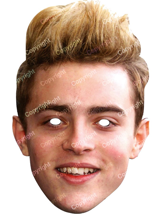 Masque en carton Edward Jedward pour adulte blond