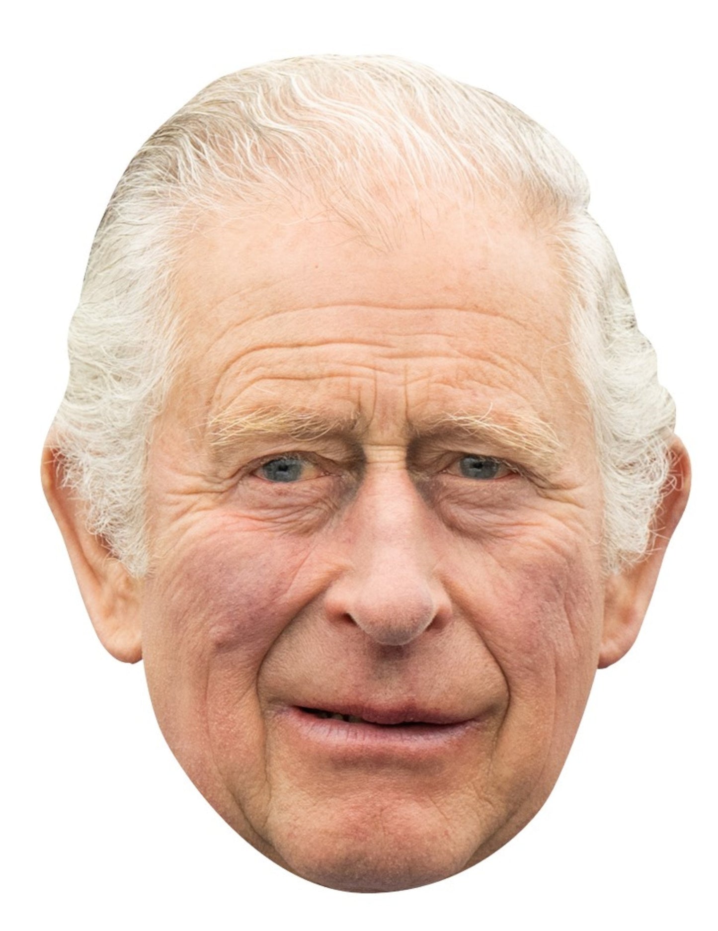 Kartonová maska krále Karla III.