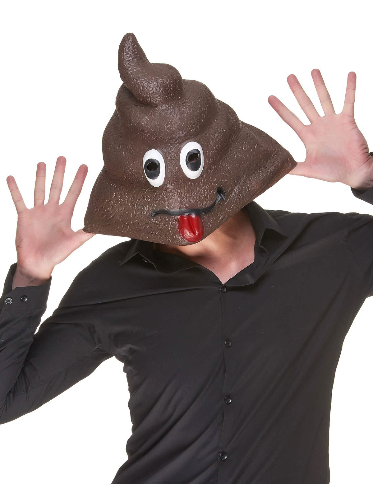 Pohled zepředu na latexovou masku Kaka pro dospělý