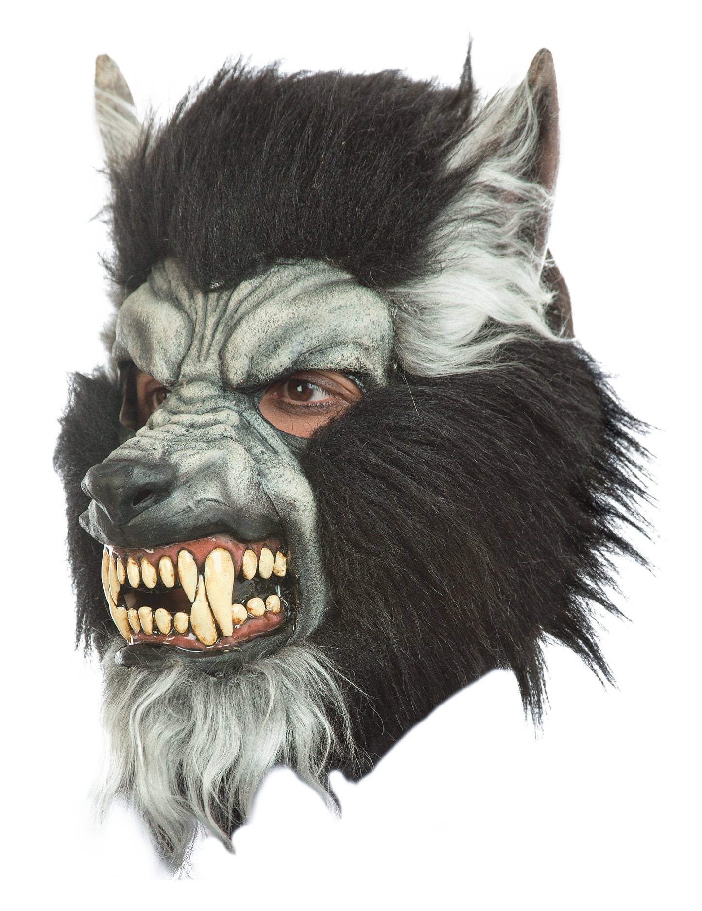Celoobličejová maska pro dospělého šedého vlkodlaka