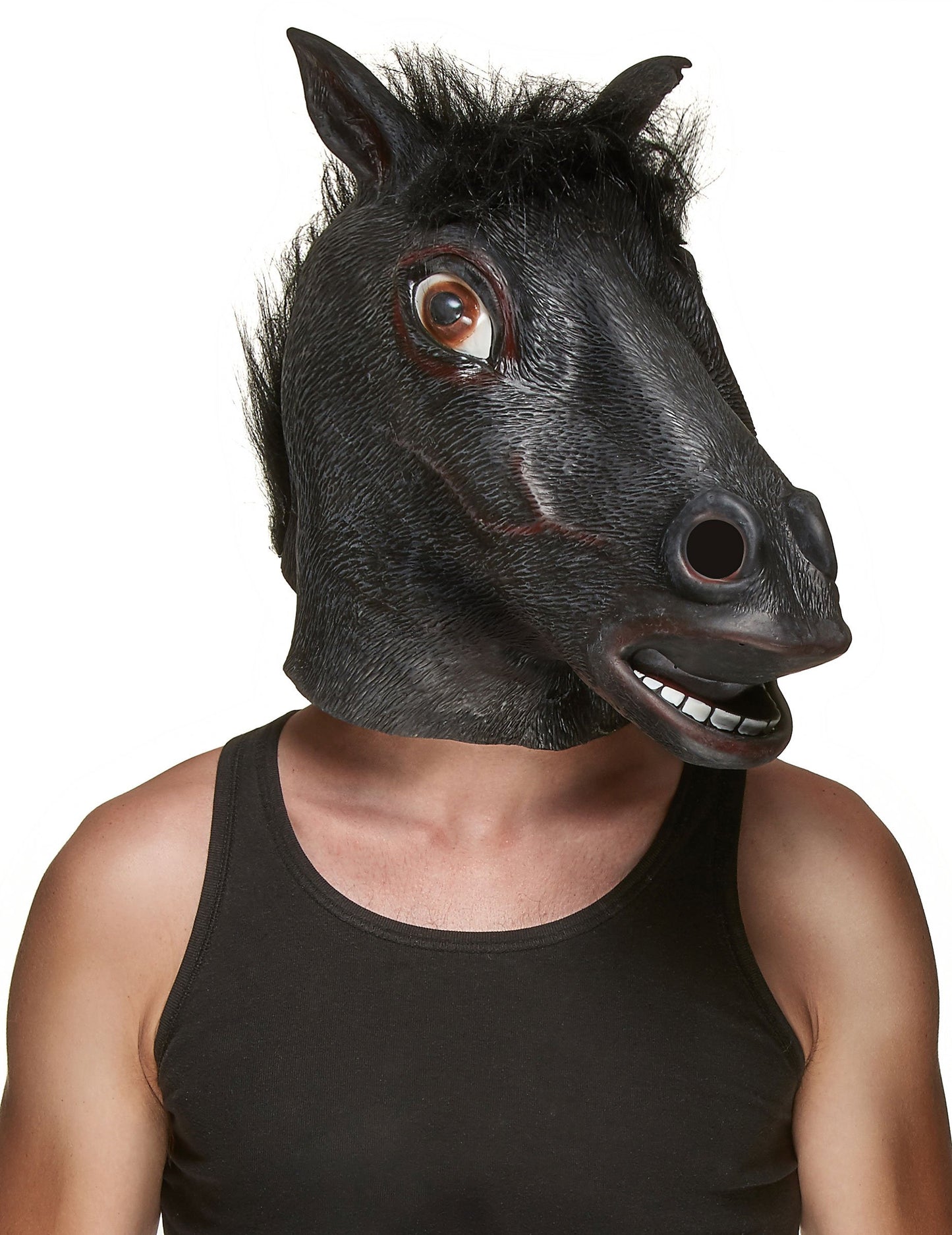 Adult Black Horse Head Mask