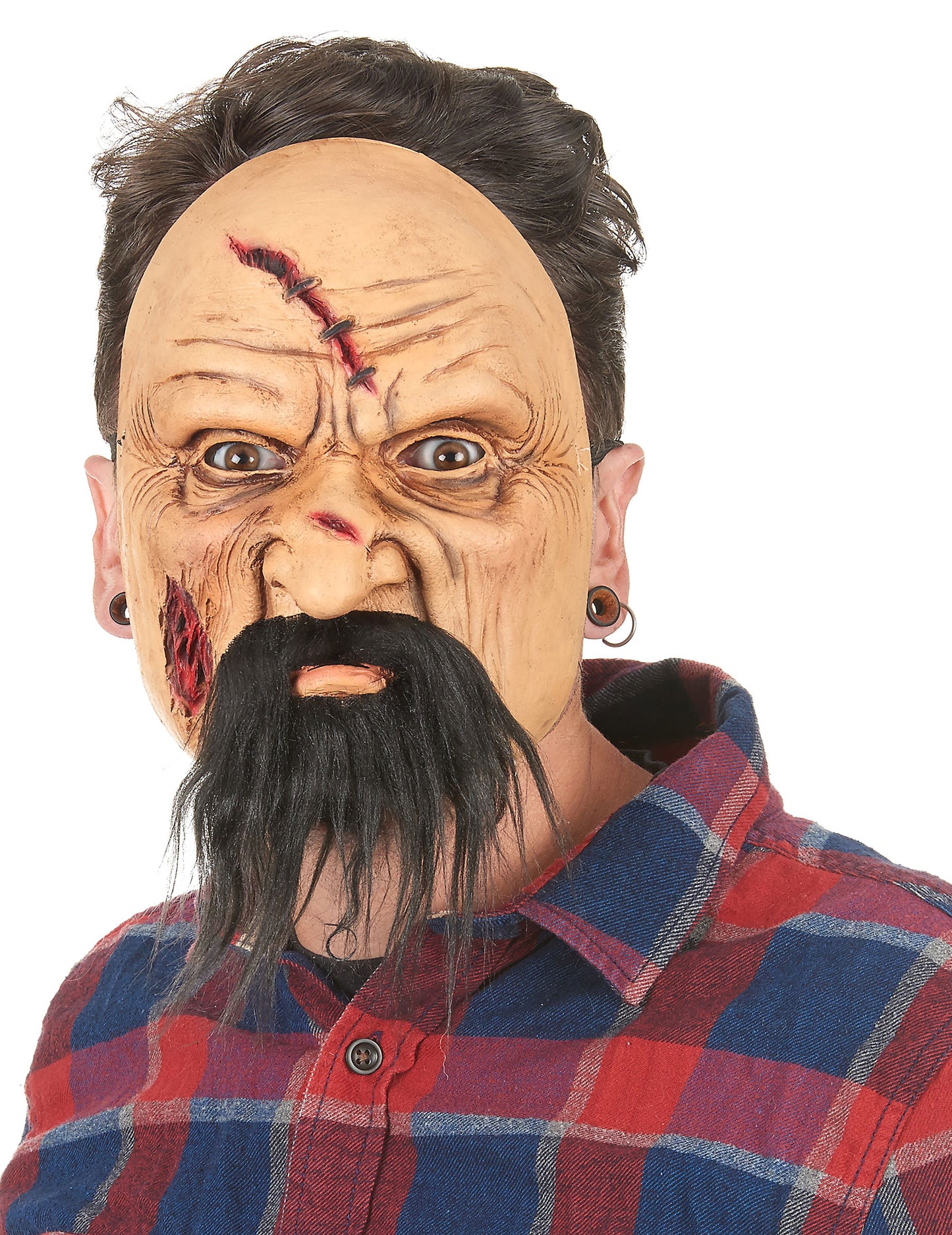 Latexová maska pro dospělého zraněného starce