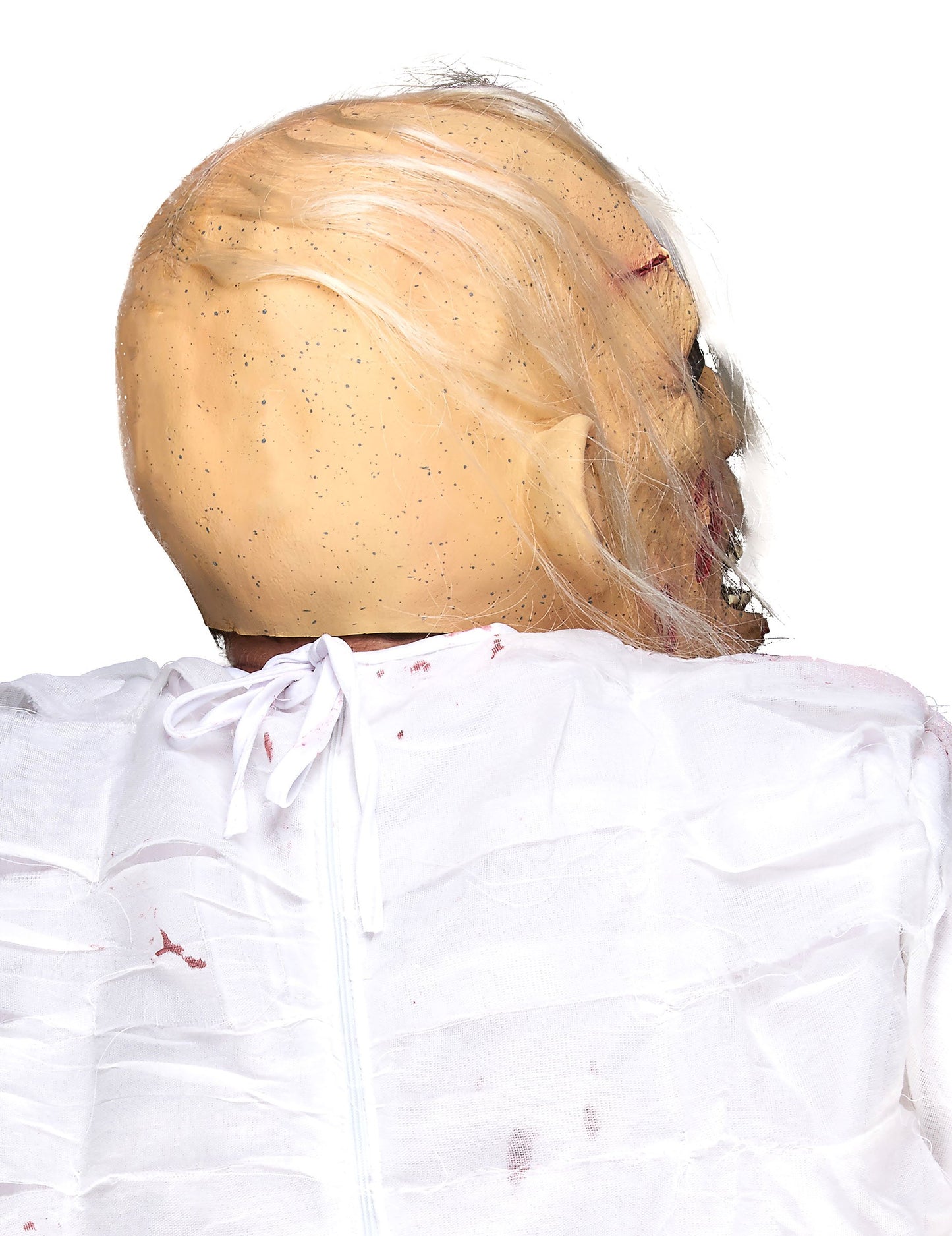Vue de dos du masque latex vieillard cadavérique