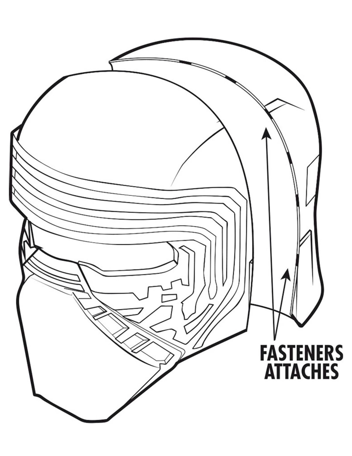Luxusní dvoudílná maska na helmu Kylo Ren Star Wars VII™ pro dospělé