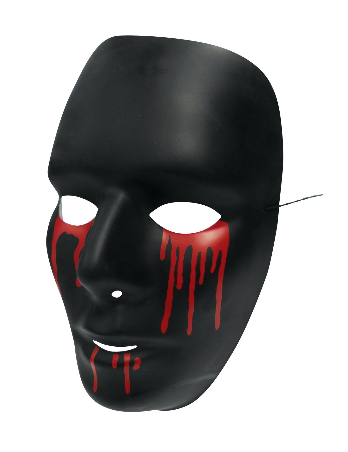 Černá maska s halloweenským slzami krve