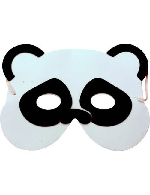Dětská panda maska bílá a černá