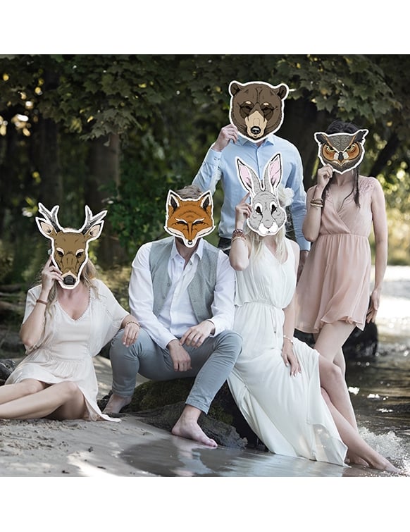 Papírová maska králíka