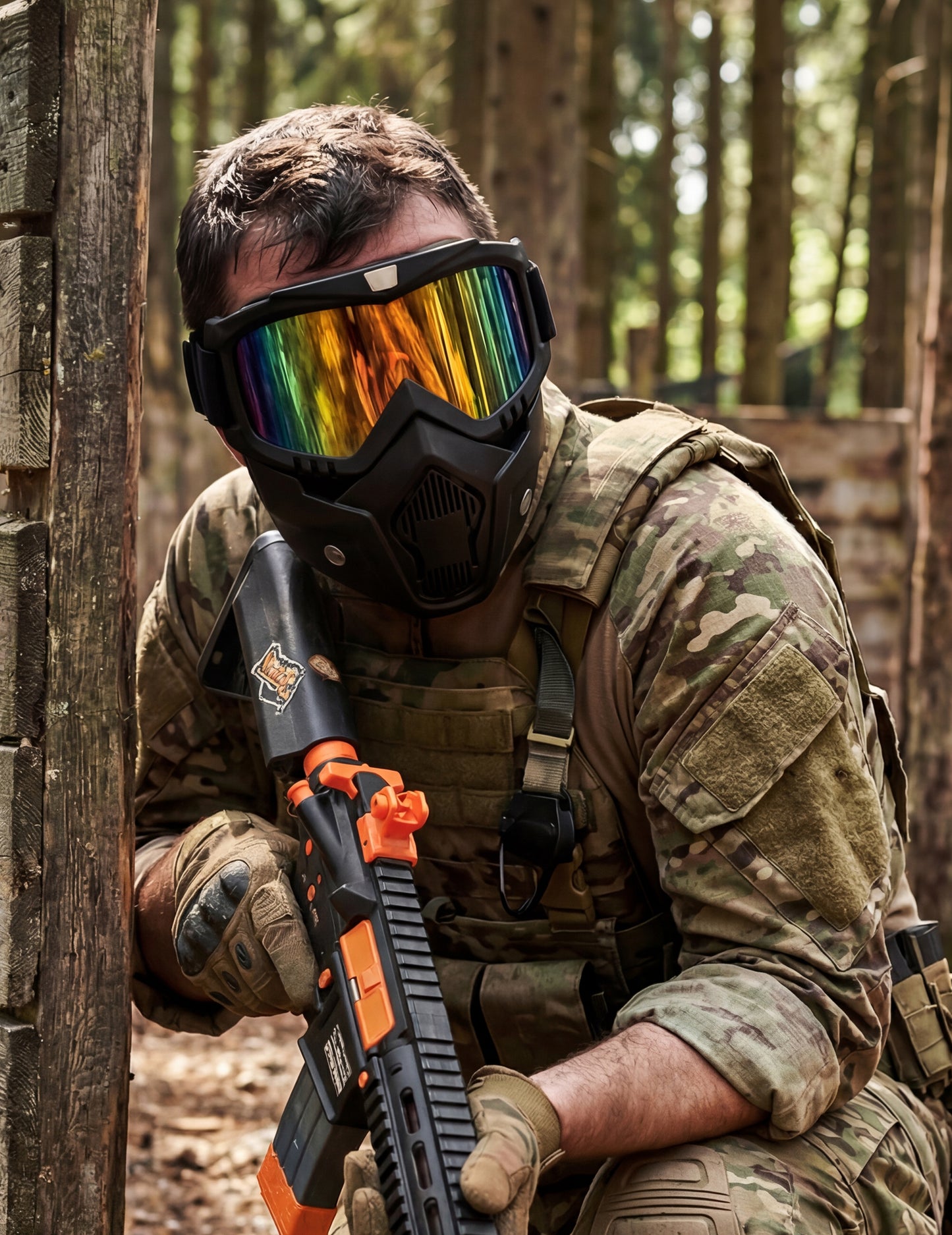 Vojenská ochranná maska pro dospělé