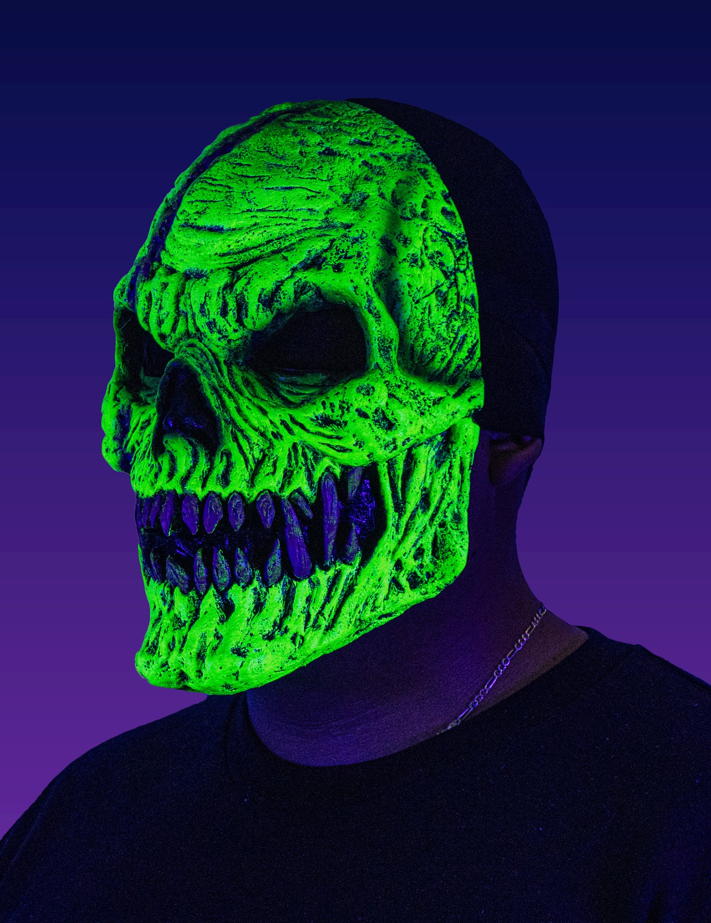 Maska kostlivce zeleného démona pro dospělé