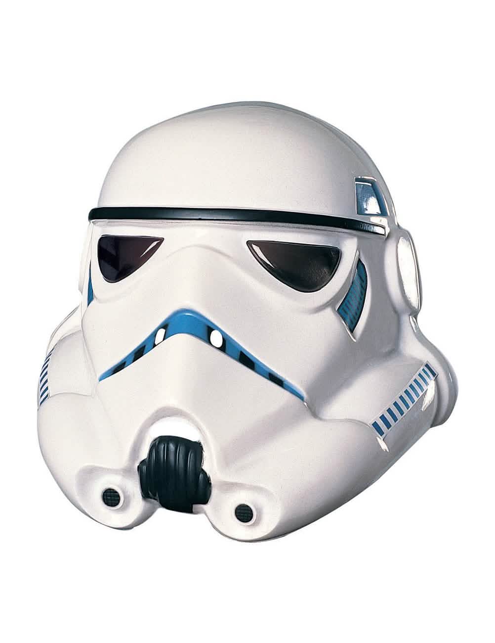 PVC mask Stormtrooper pro dospělý bílá s modrými detaily