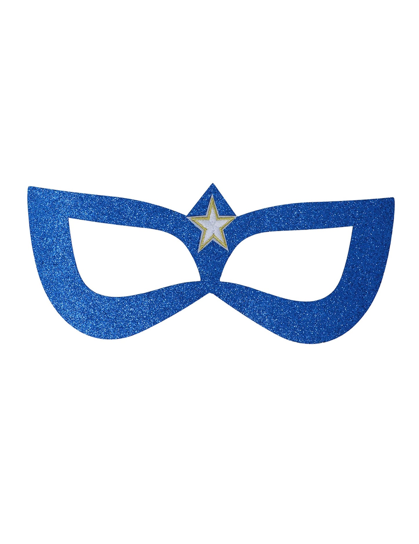 Modrá maska superhrdiny pro dospělé se zlatou hvězdou