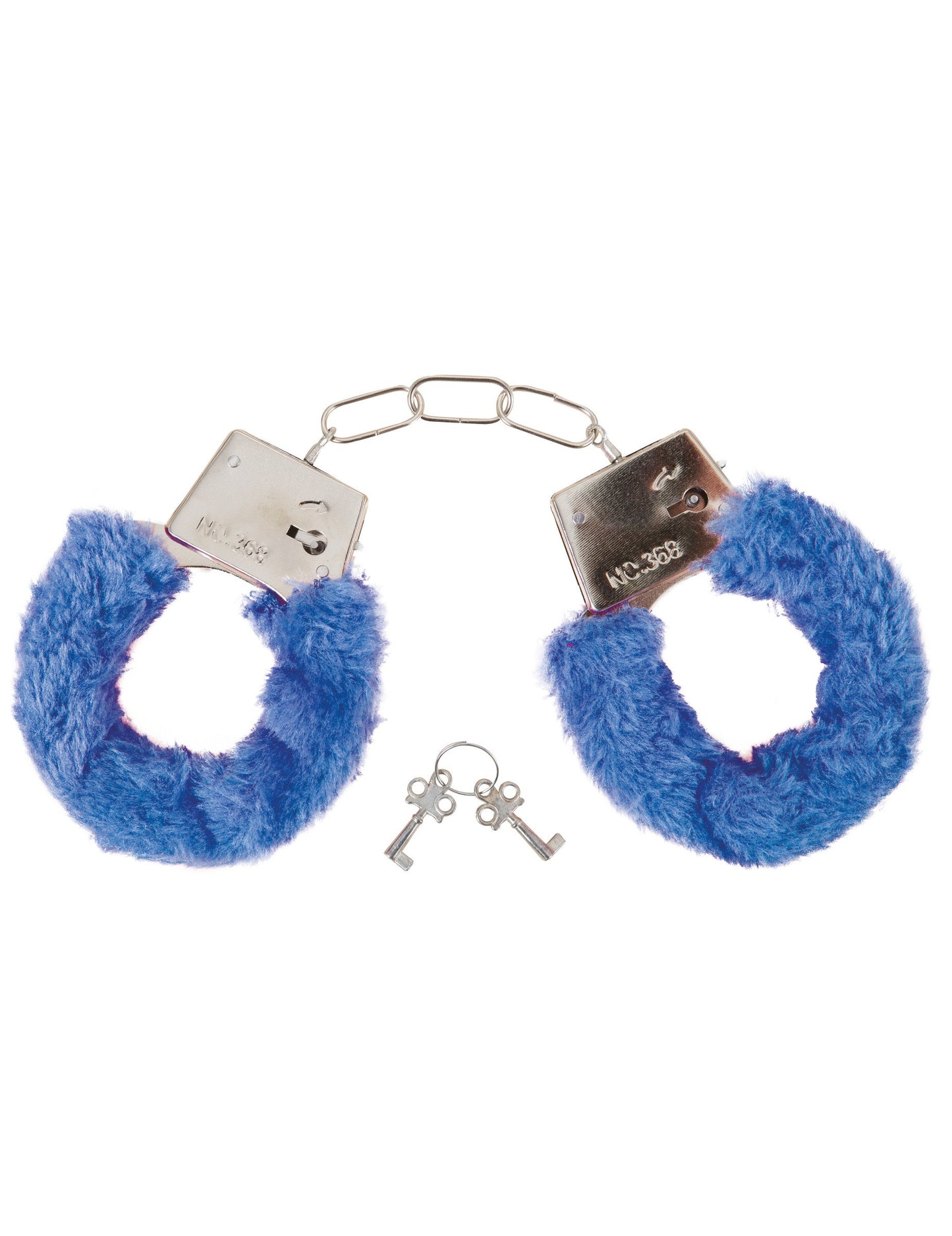 Modrá kožešinová pouta pro dospělé