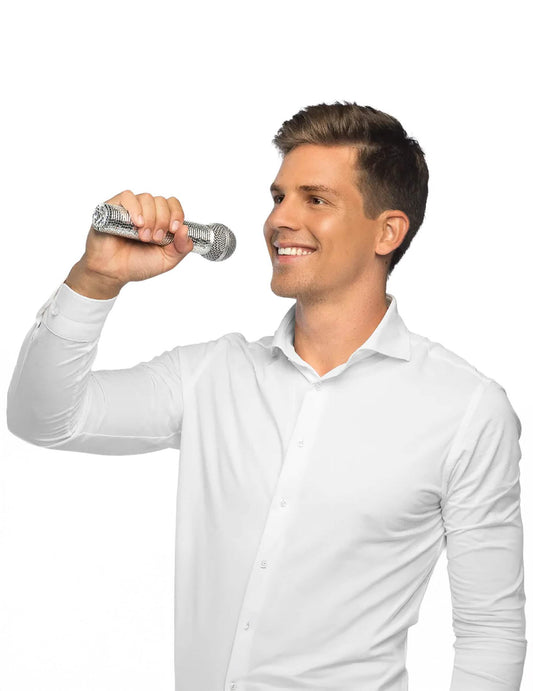 Vue de profil du micro disco à facettes