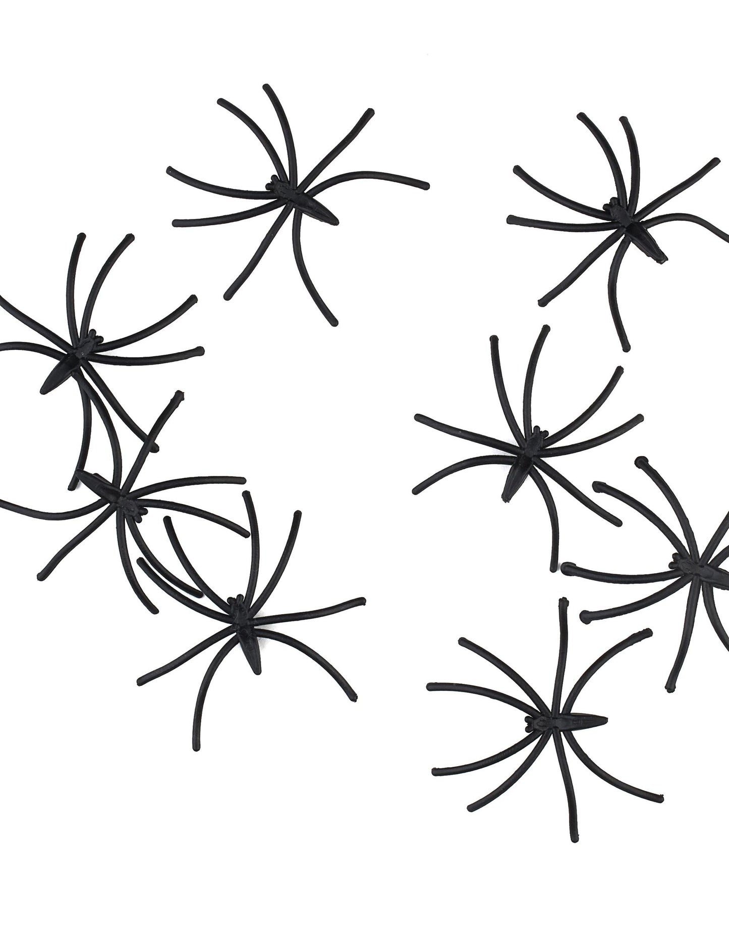 30 mini černých dekorativních plastových pavouků