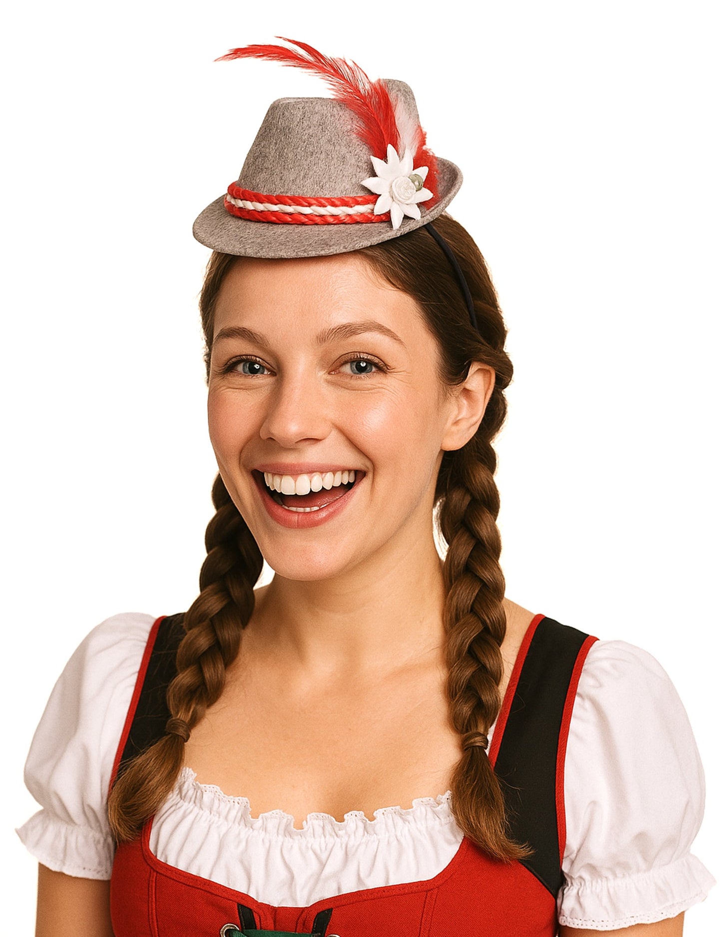 Mini Bavorská a červená bavorská klobouk