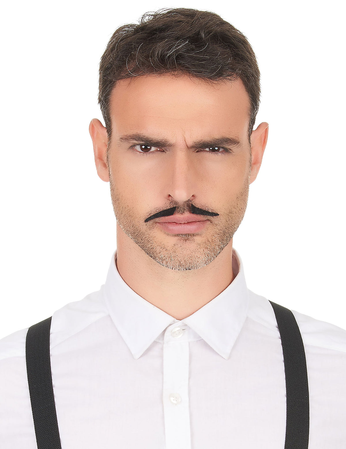 Moustache gangster années 20 pour adulte noire fine