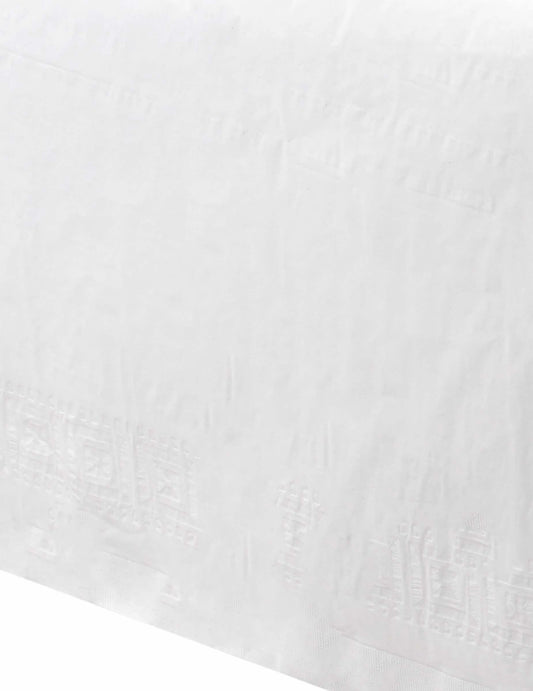 Nappe blanche en papier doublée rectangulaire