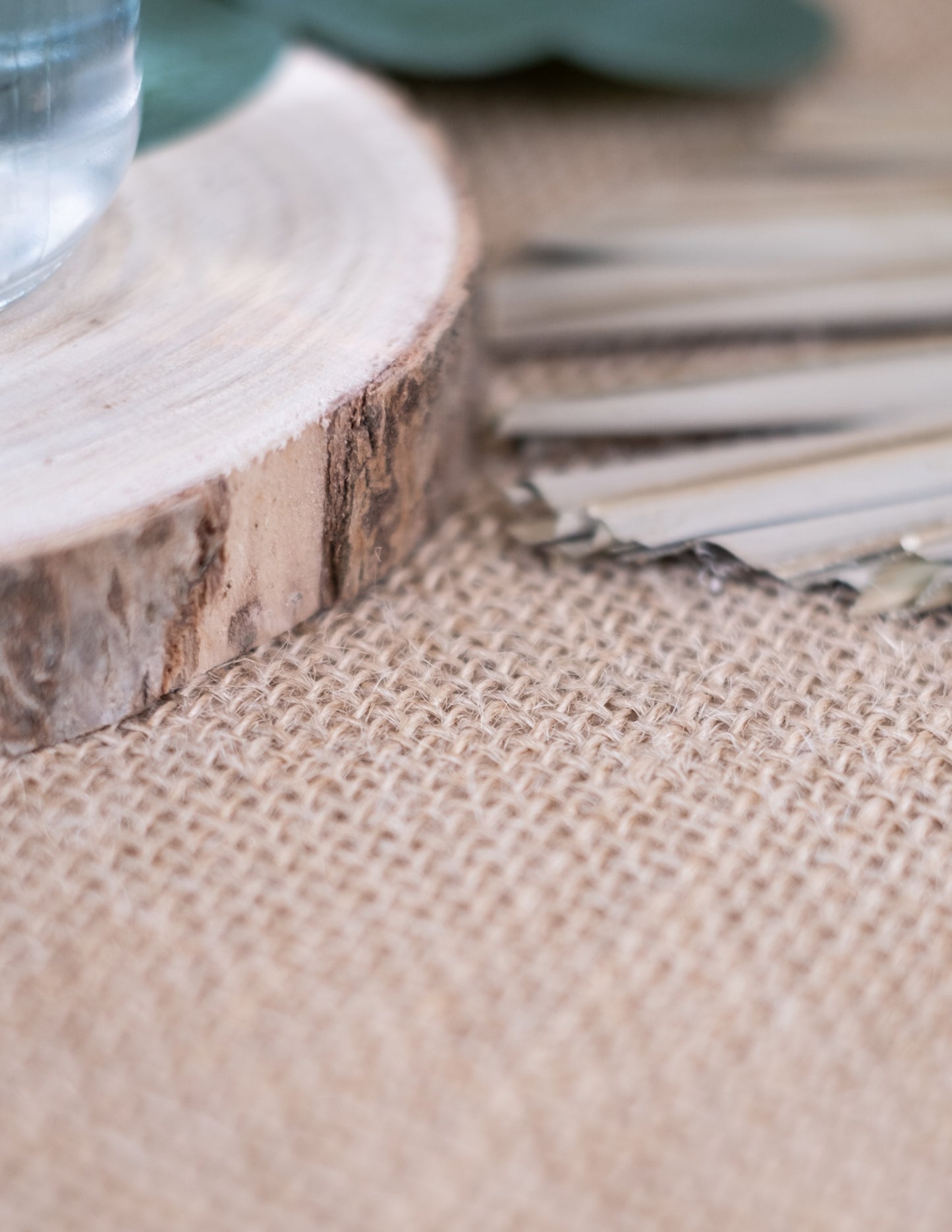 Obdélníkový jutový ubrus 240 x 120 cm