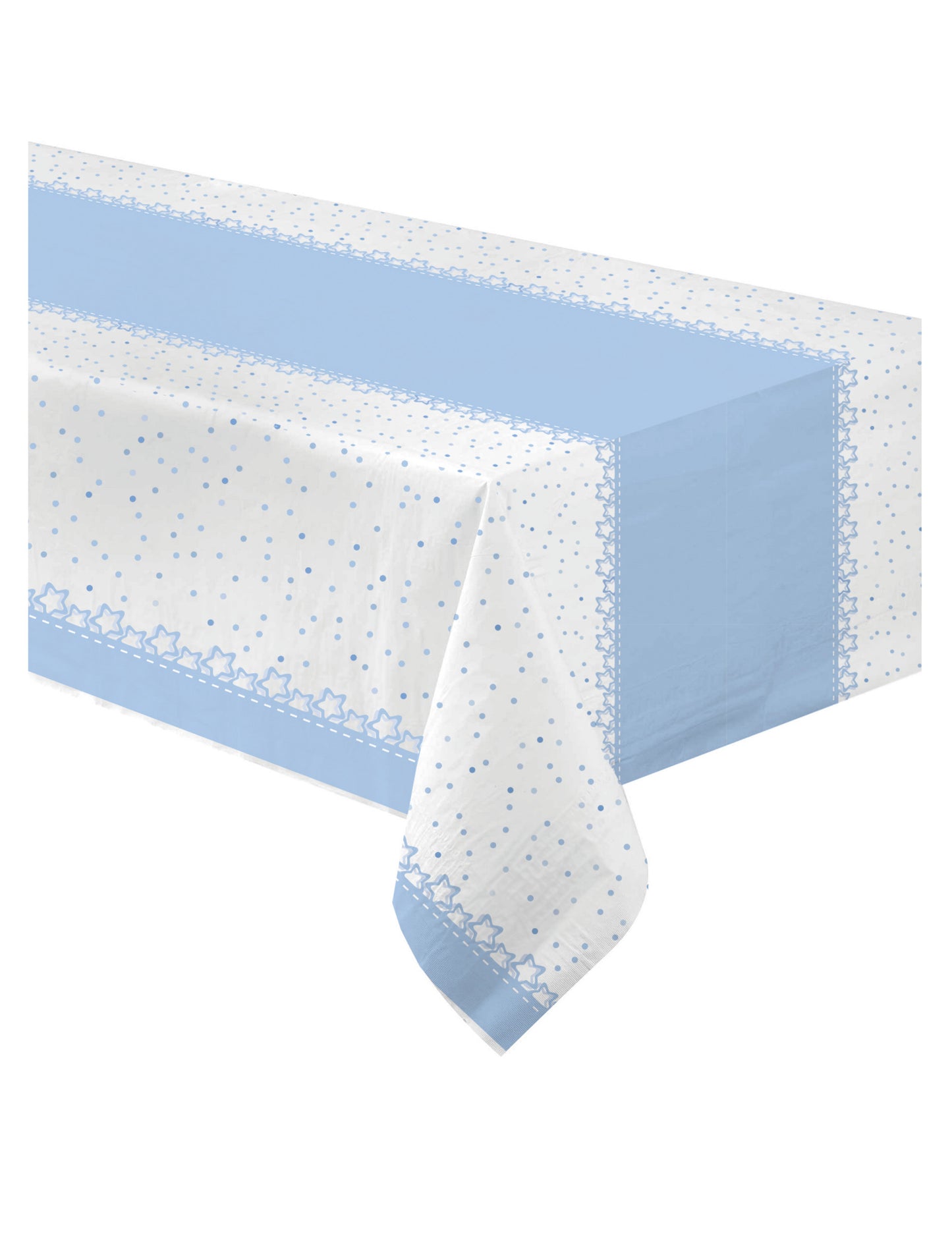Papírový ubrus s modrými hvězdami 120 x 180 cm