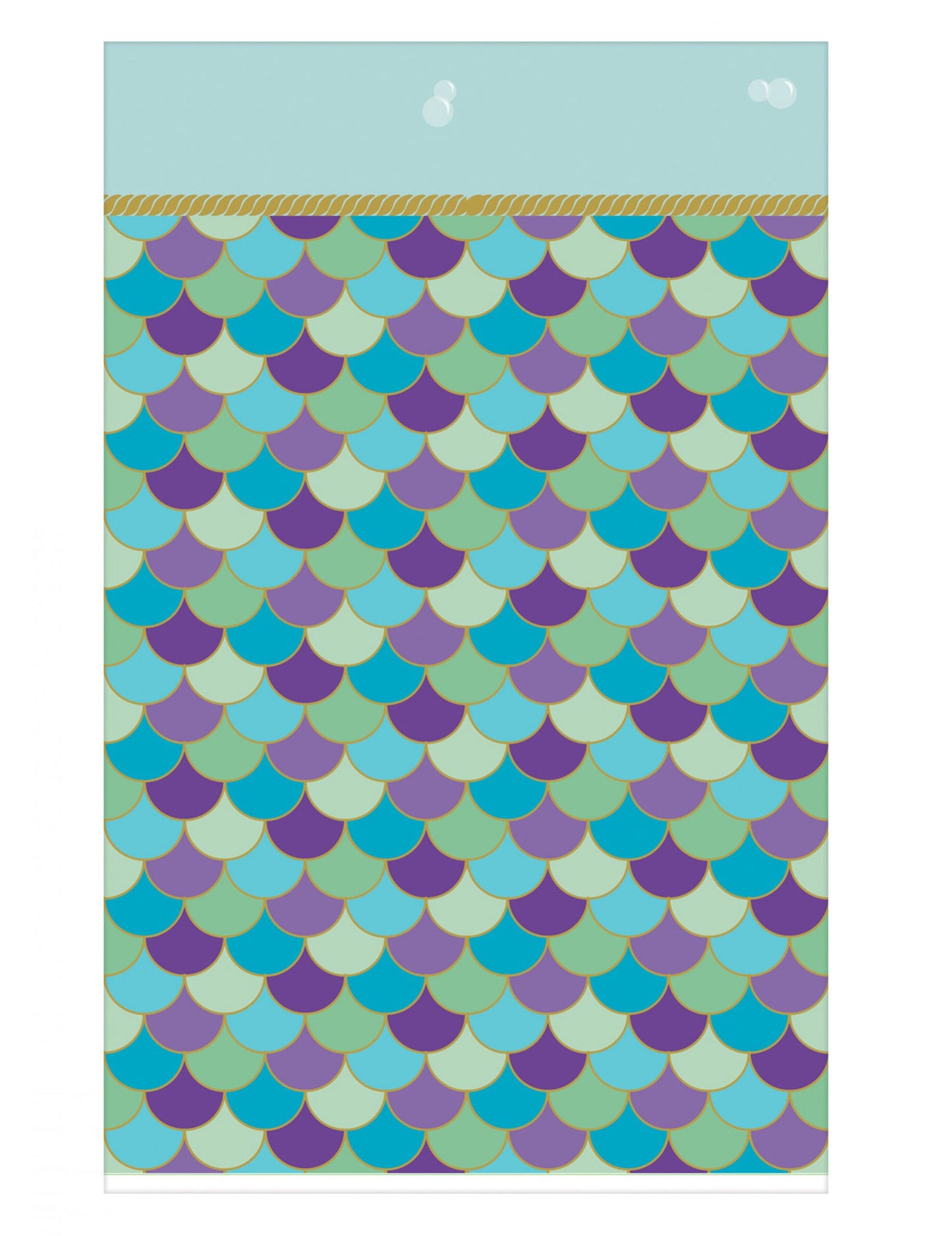 Nappe en papier rêves de sirène 120 x 180 cm à motifs écailles