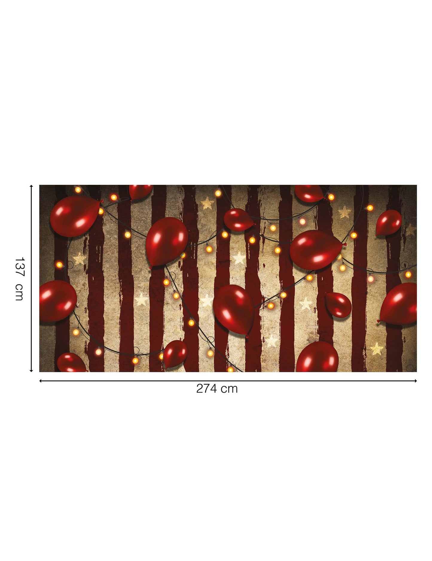 Plastový ubrus Děsivý cirkus 137 x 274 cm