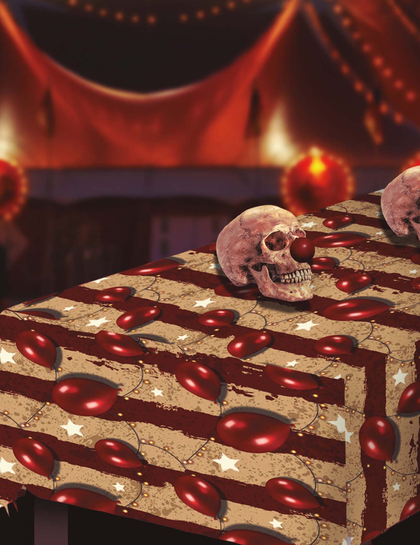 Plastový ubrus Děsivý cirkus 137 x 274 cm