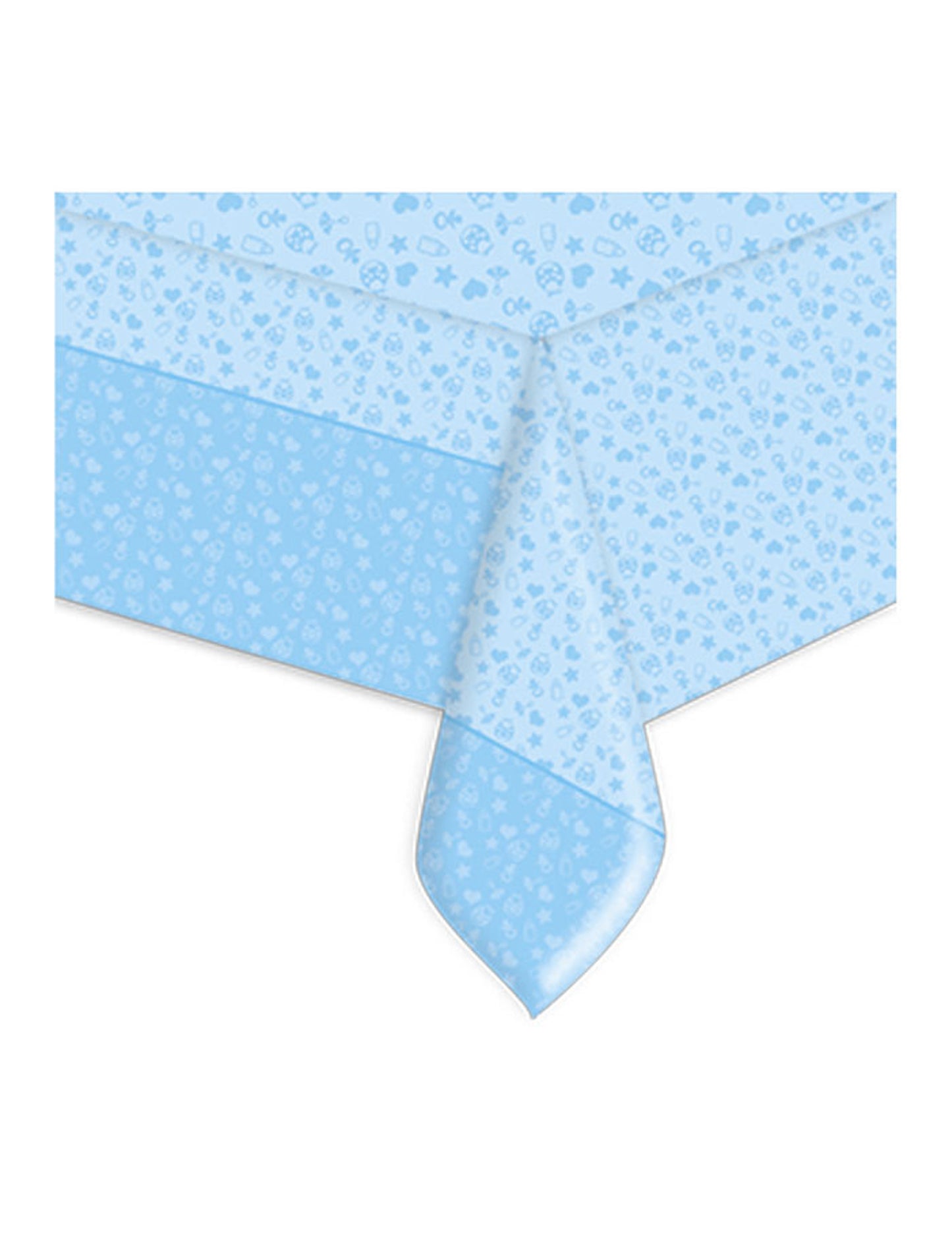 Plastový ubrus můj křest modrý 140 x 270 cm dětské vzory