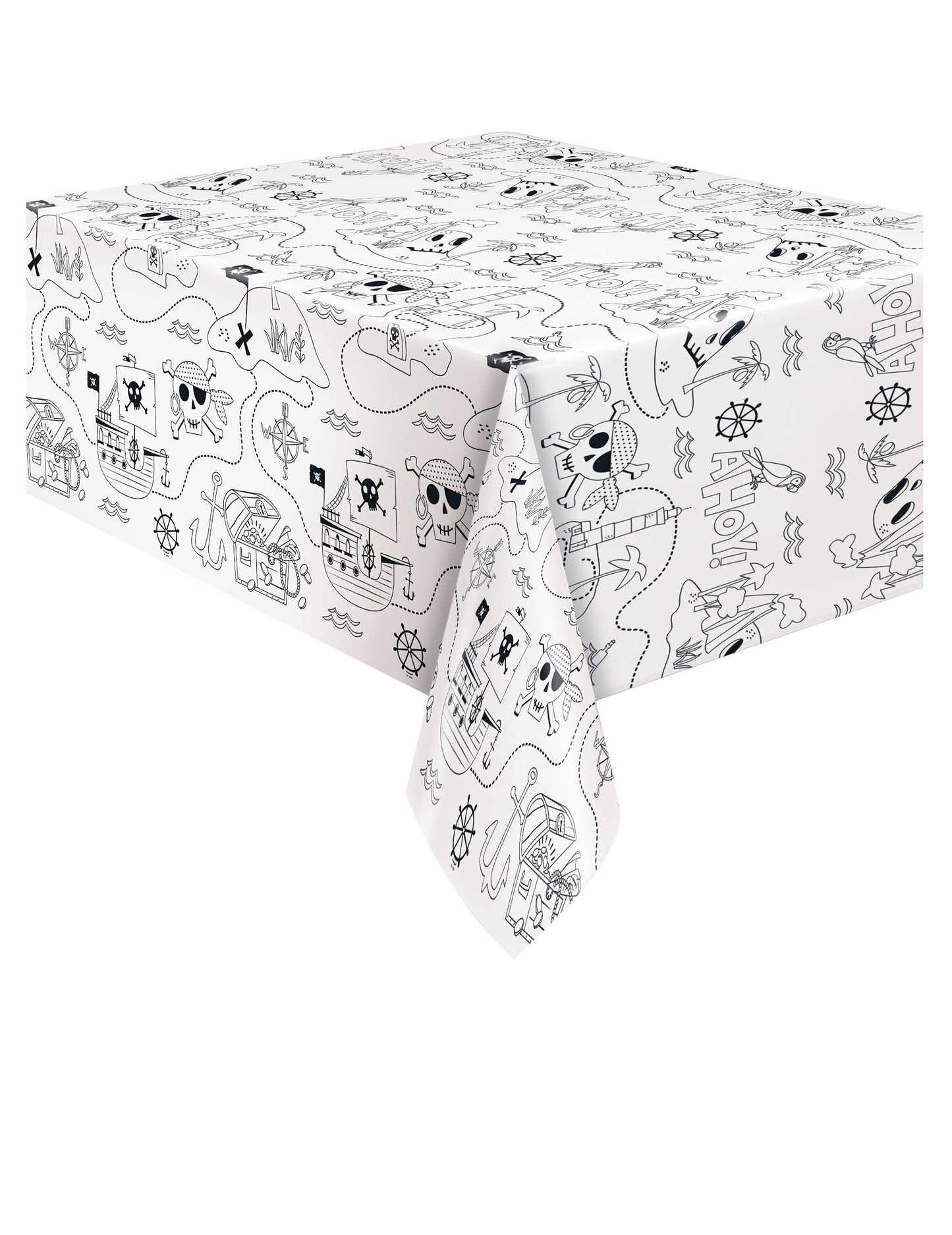 Papírový ubrus s pirátskou mapou pokladů 137 x 213 cm