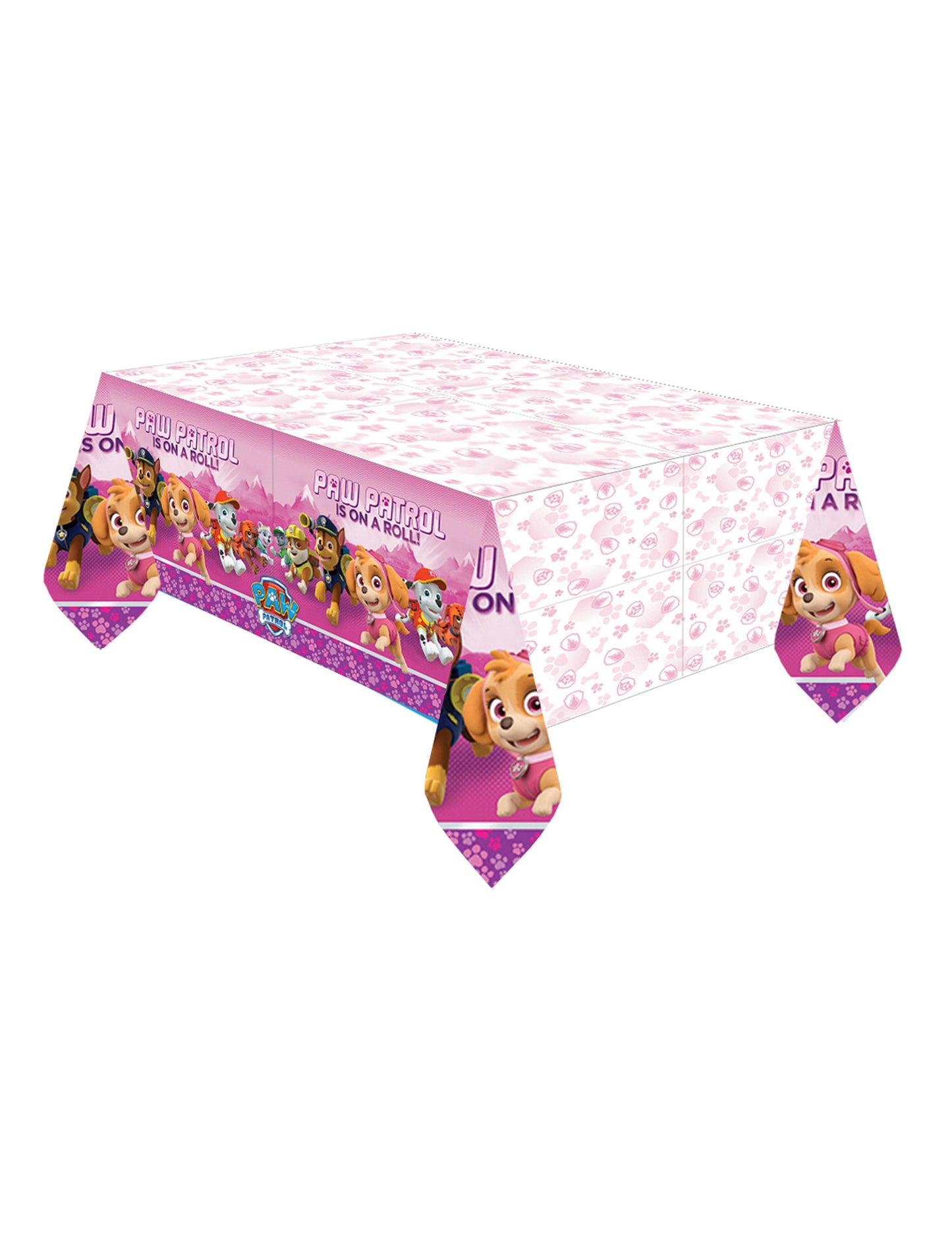 Nappe en plastique Pat'Patrouille pour enfant rose