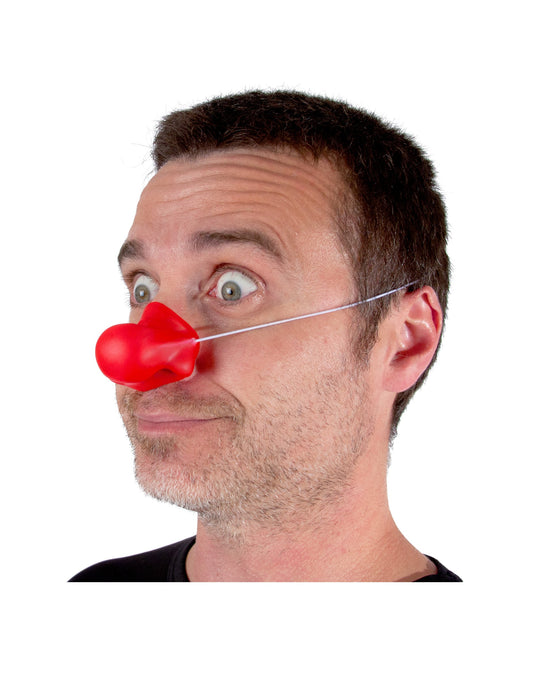 Vue de profil du nez de clown Bozo