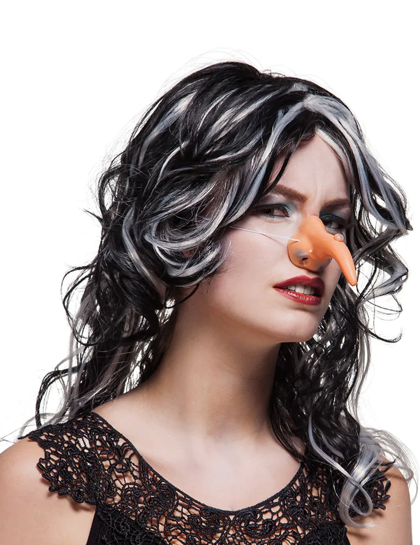 Halloween s hákovitým nosem pro dospělé čarodějnice