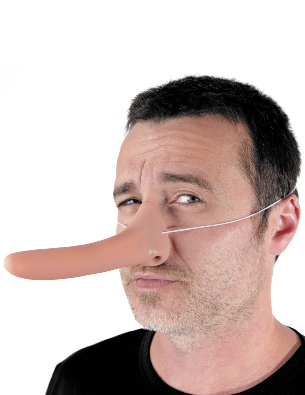 Boční pohled na dlouhý nos malého lháře
