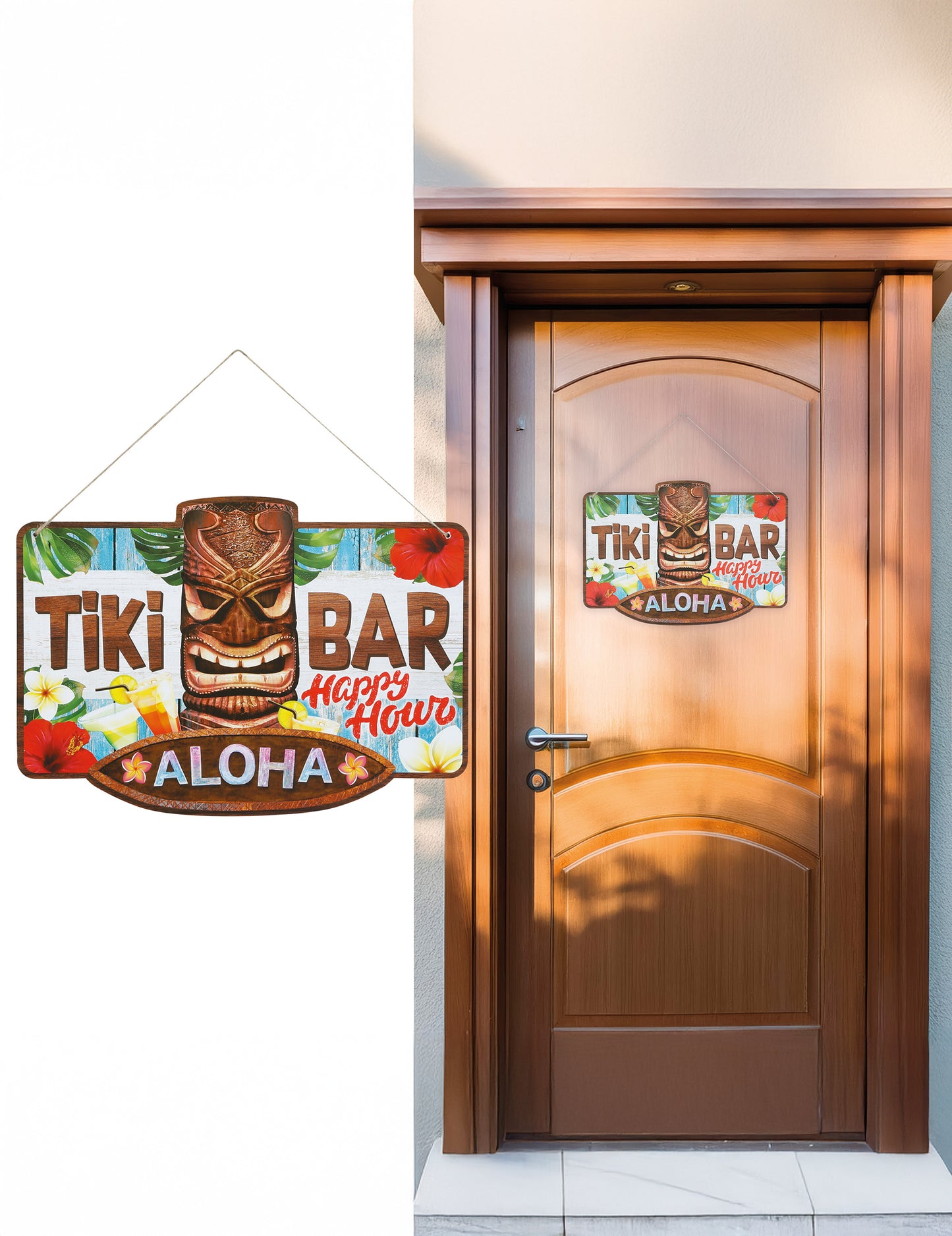 Panneau tiki bar Aloha 25 x 35 cm