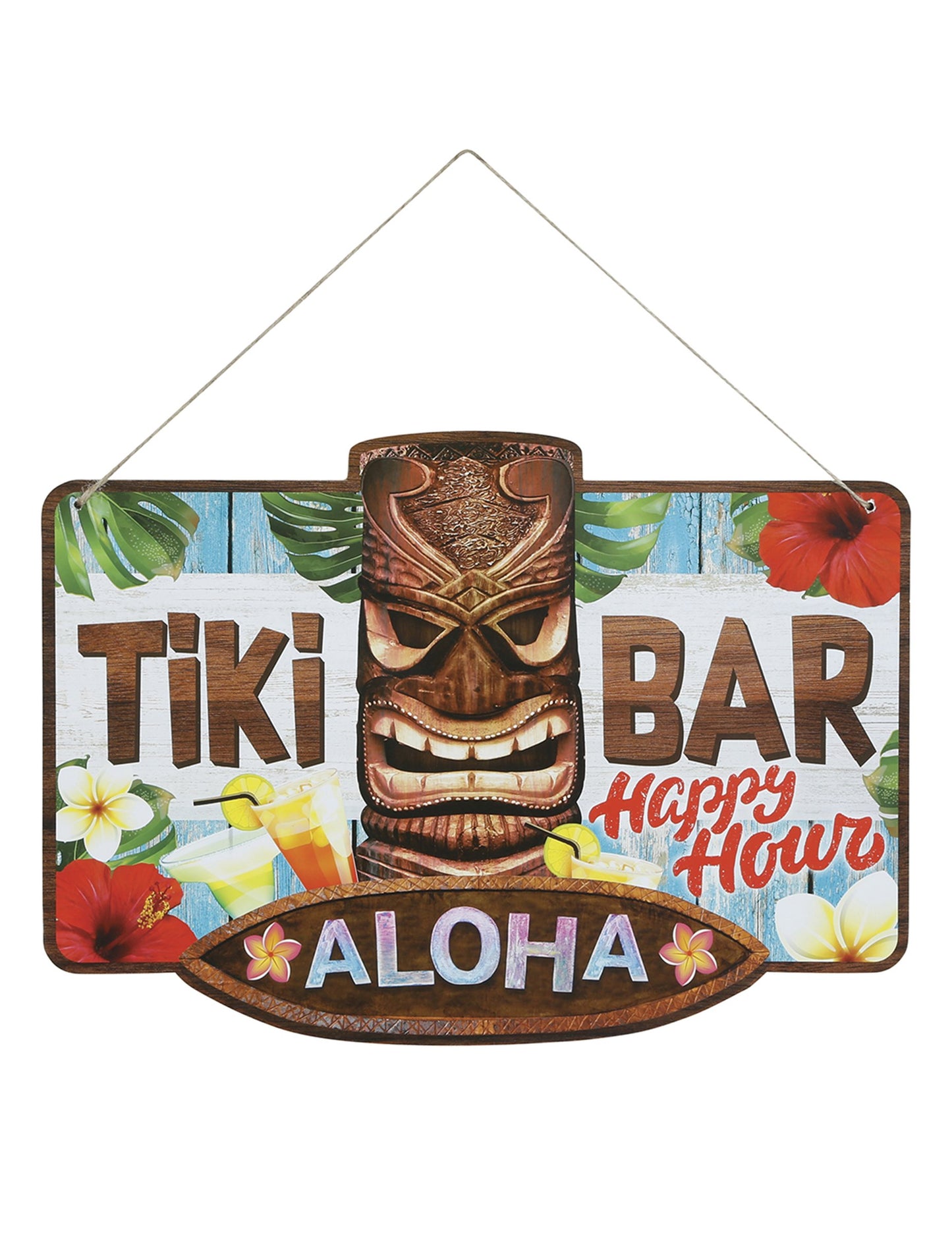 Panneau tiki bar Aloha 25 x 35 cm