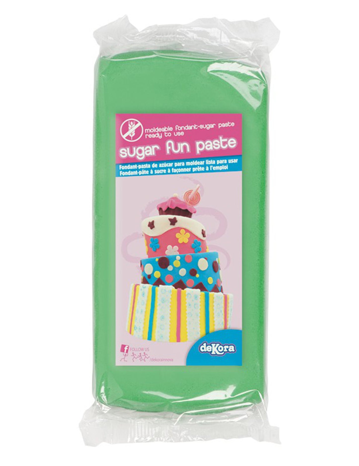 Zelená bezlepková cukrová pasta 250 g připravená k použití