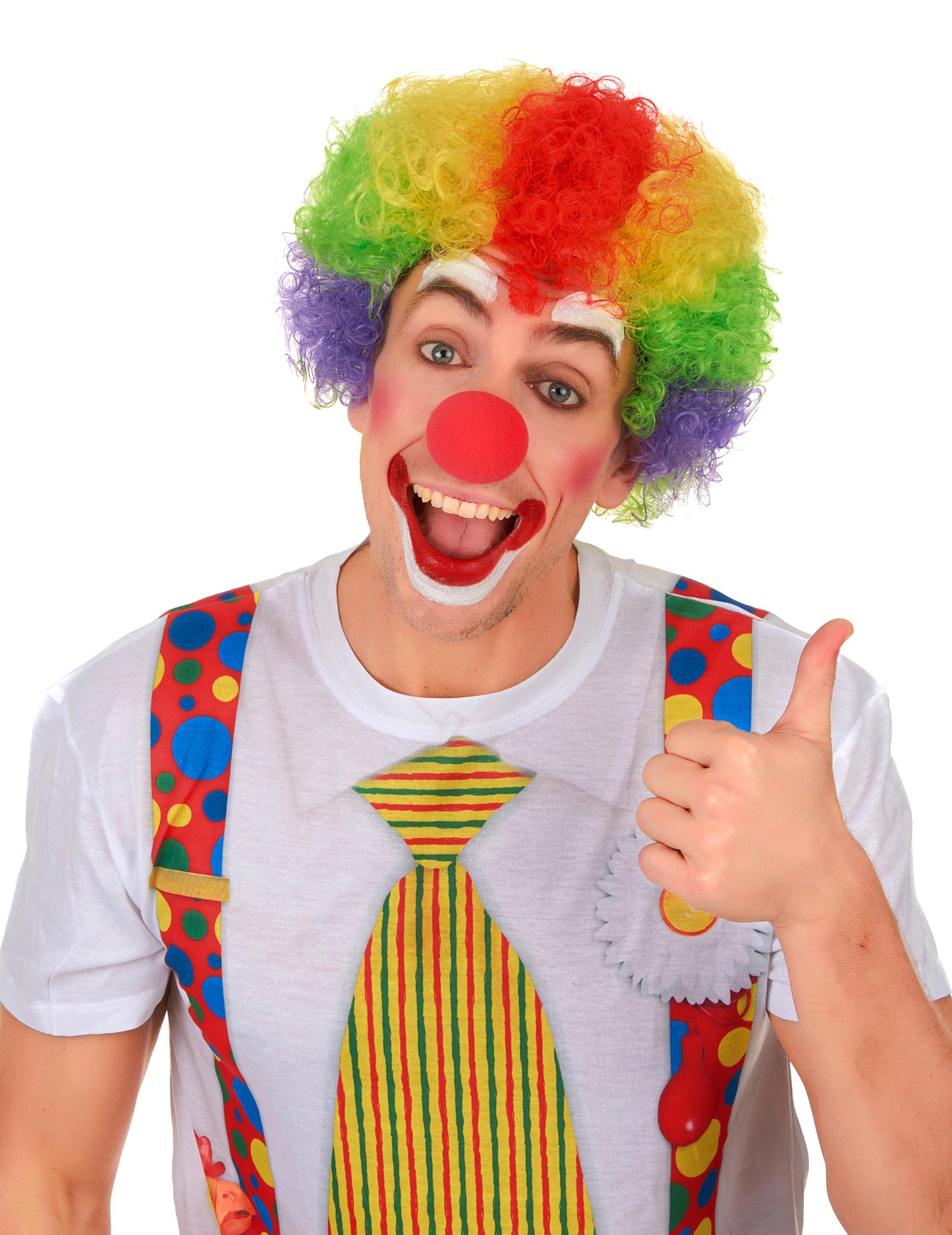 Paruka pro dospělé standardní vícebarevný klaun