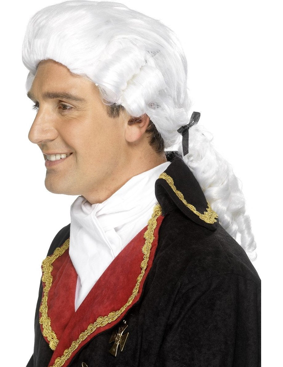 Barokní bílá paruka pro dospělé