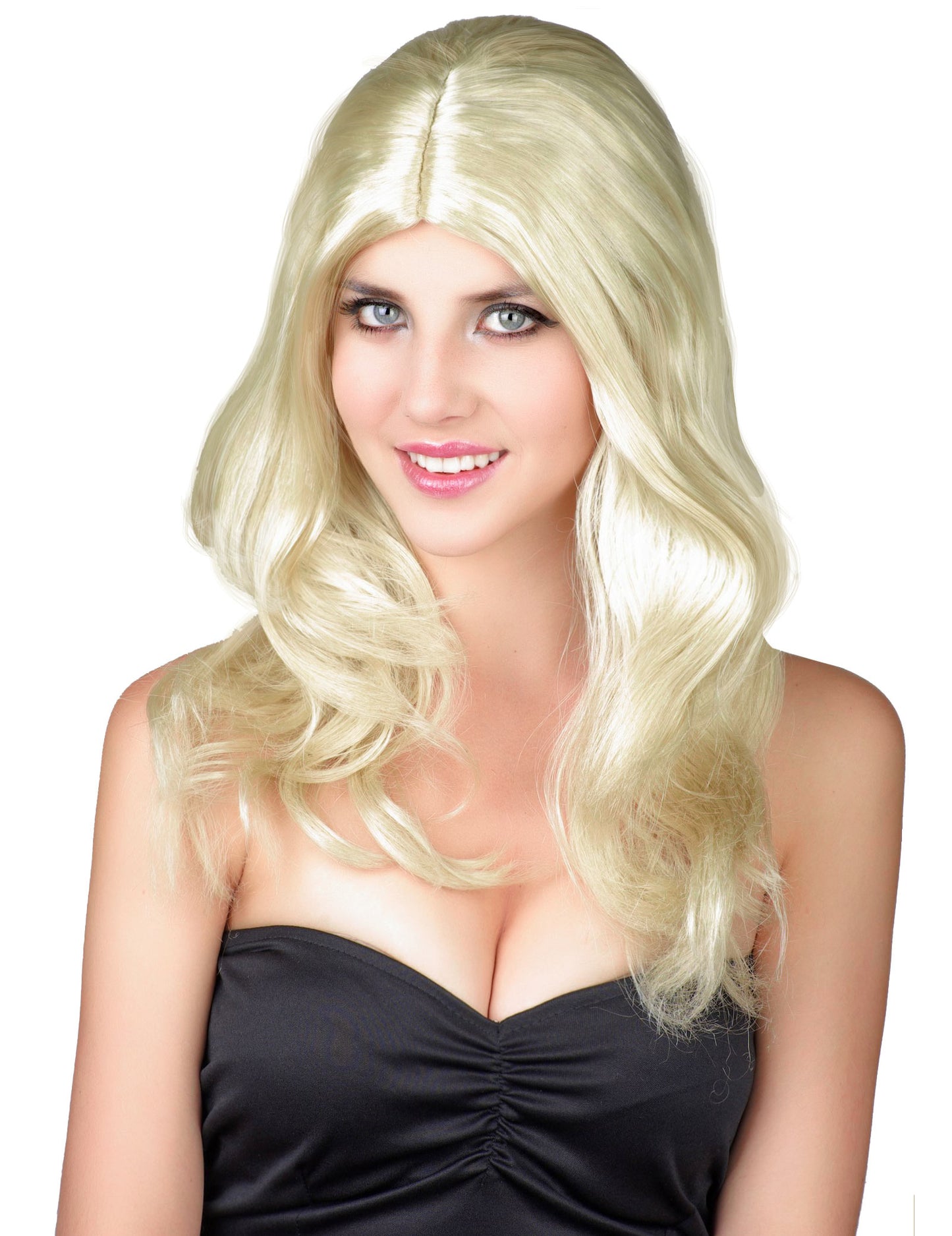 Dámská vlnitá blond paruka