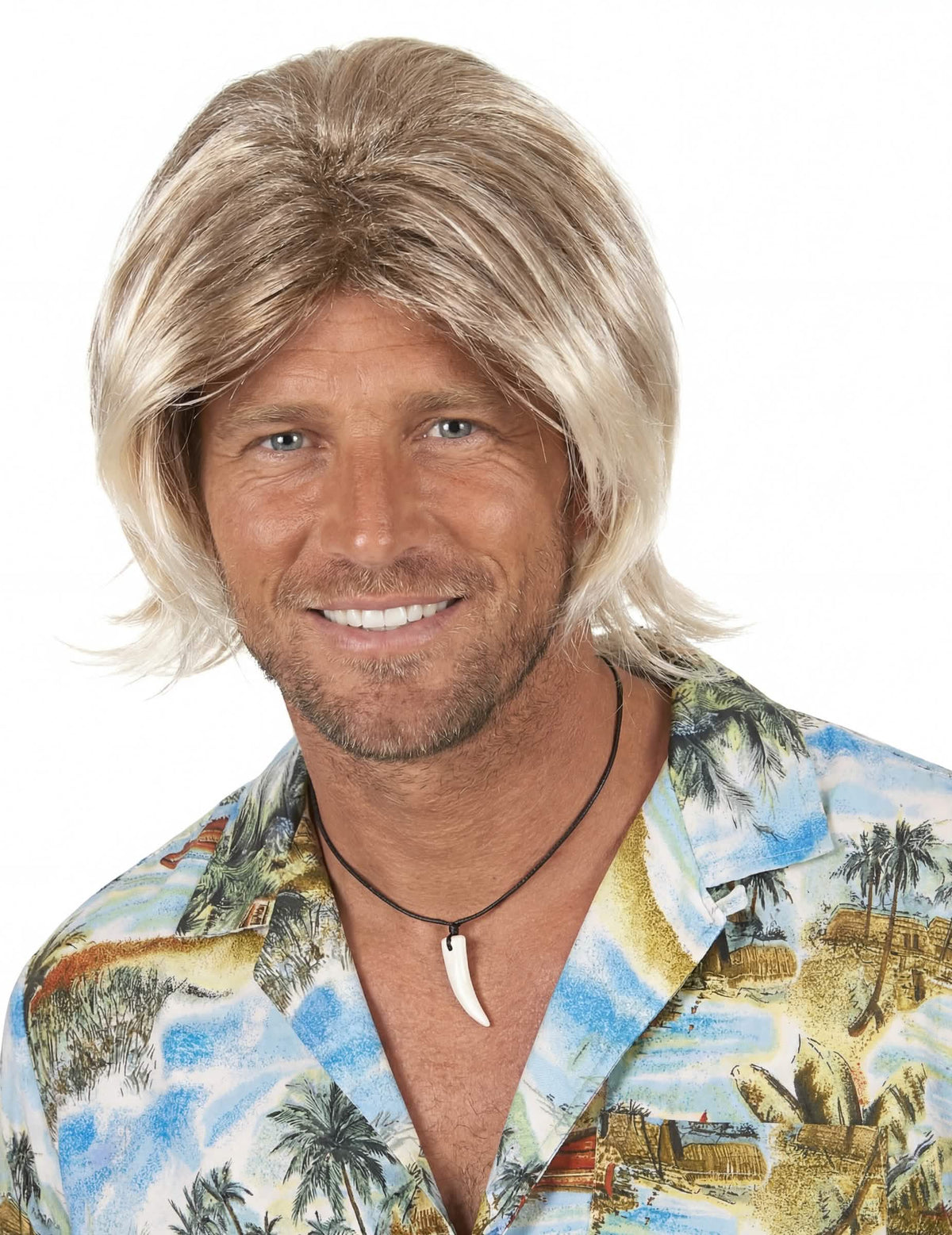 Blond středně dlouhá surfařská paruka pro muže
